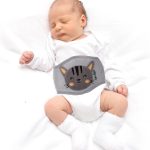 Baby Colic Gas and Upset Stomach Relief for Newborns-100% Cherry Seed-Heated Tummy Wrap-Colic Baby Swaddling Belt for Natural Relief–Soothing and Calming (Grey)